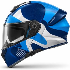Flip-up motorcykelhjelm MT Genesis R SV Lancer C7 mat blågrå
