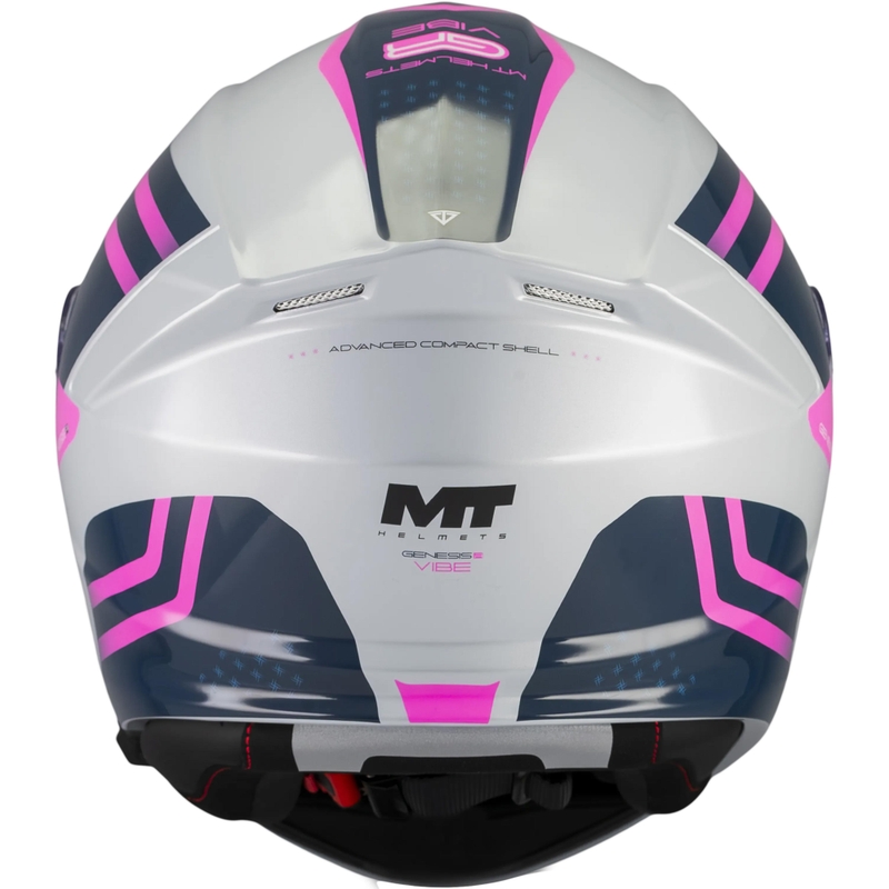Flip-up motorcykelhjelm MT Genesis R SV Vibe C8 grå-blå-pink