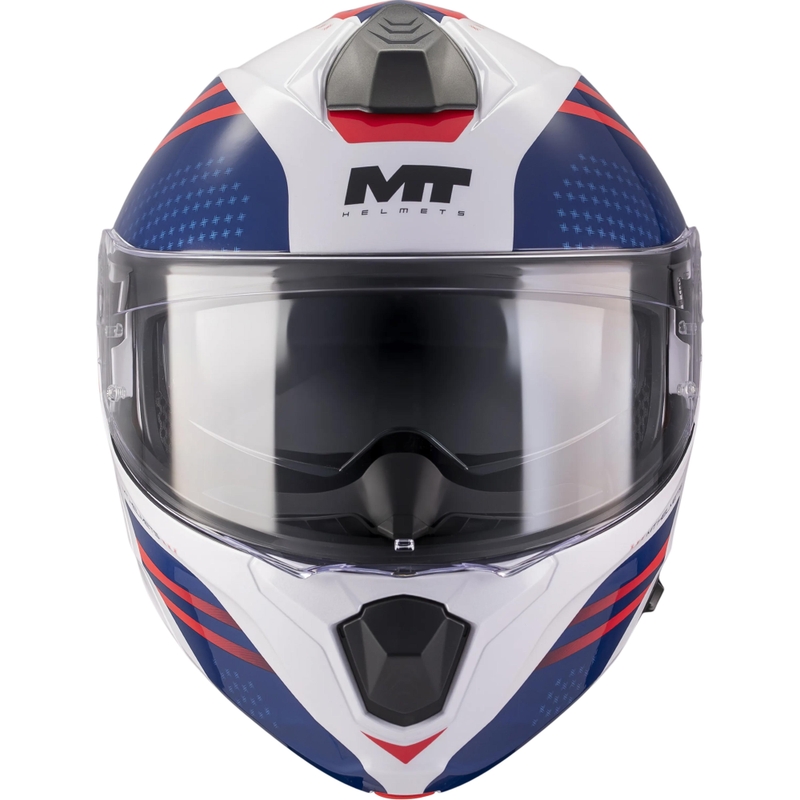 Flip-up motorcykelhjelm MT Genesis R SV Vibe A7 hvid-blå-rød