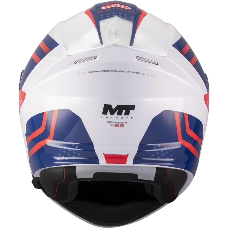 Flip-up motorcykelhjelm MT Genesis R SV Vibe A7 hvid-blå-rød