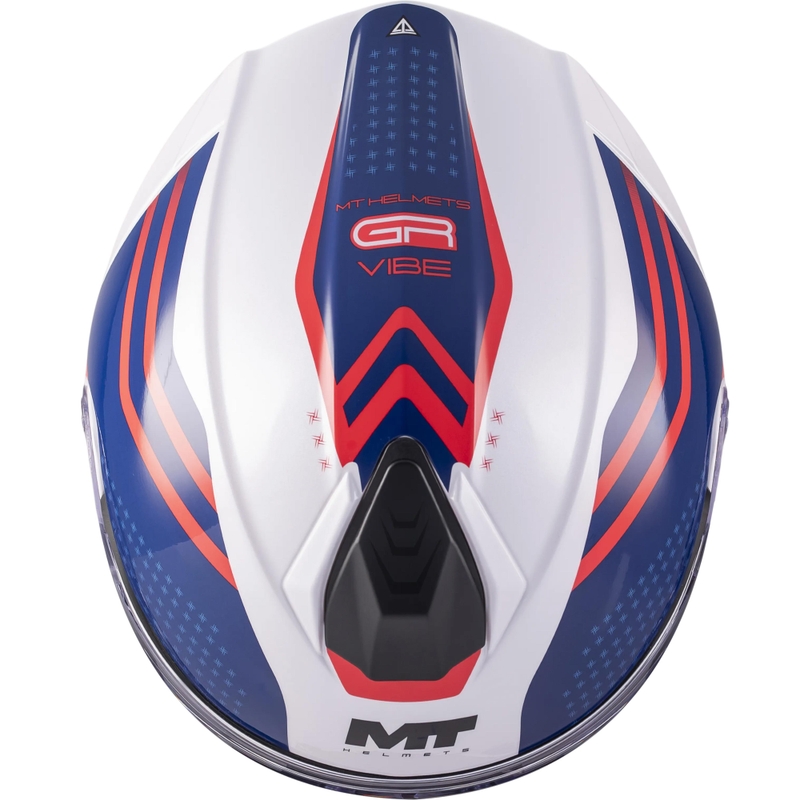 Flip-up motorcykelhjelm MT Genesis R SV Vibe A7 hvid-blå-rød