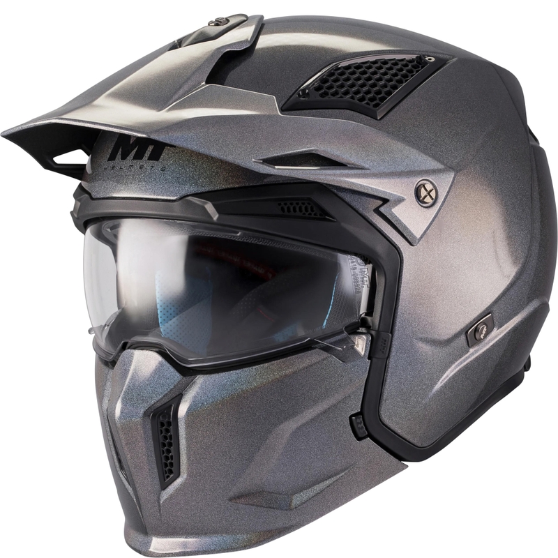 Modulær motorcykelhjelm MT Streetfighter SV S Special Pure T2 blank flerfarvet