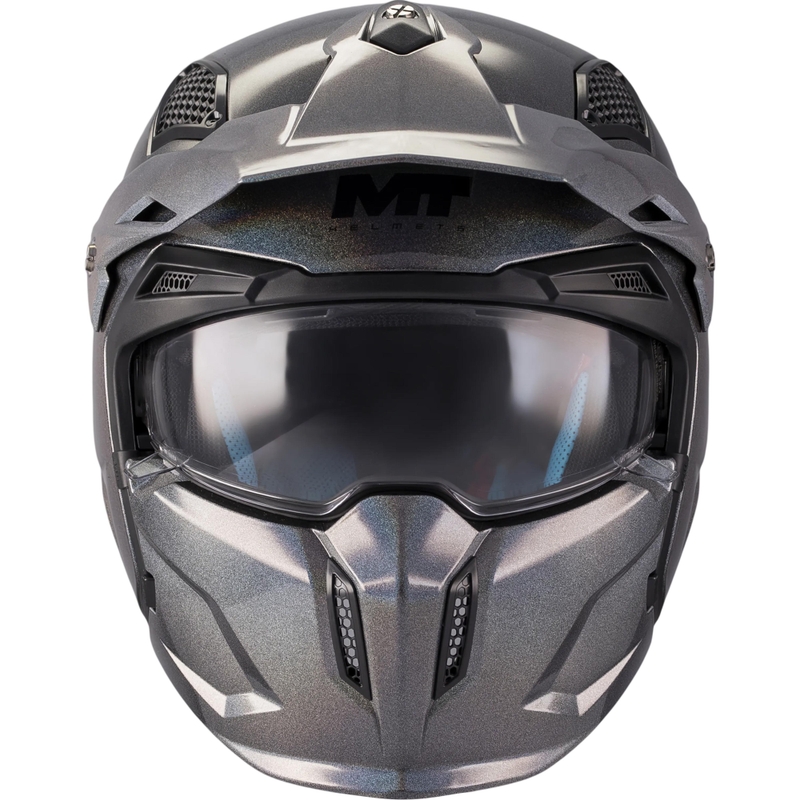 Modulær motorcykelhjelm MT Streetfighter SV S Special Pure T2 blank flerfarvet