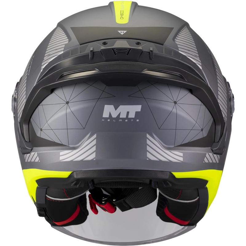 Åben motorcykelhjelm MT Cosmo SV Zafiro C3 mat sort-grå-fluo gul
