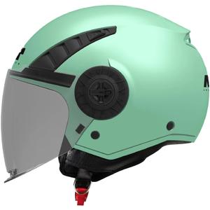 Åben motorcykelhjelm MT Aeris Pure A2 mat grønlig