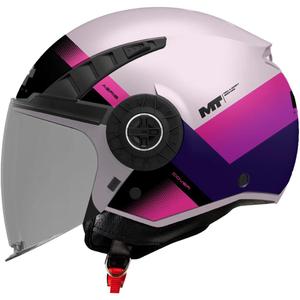 Åben motorcykelhjelm MT Aeris Cover C8 mat pink-lilla
