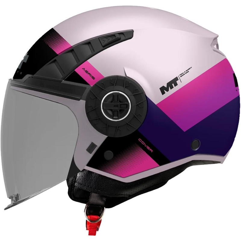 Åben motorcykelhjelm MT Aeris Cover C8 mat pink-lilla