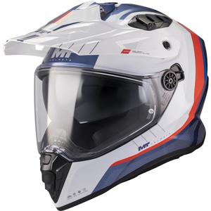 Enduro motorcykelhjelm MT Track SV Nomad C0 blå-hvid-rød