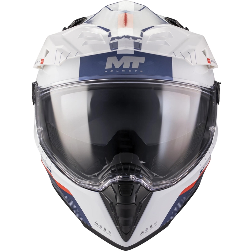 Enduro motorcykelhjelm MT Track SV Nomad C0 blå-hvid-rød