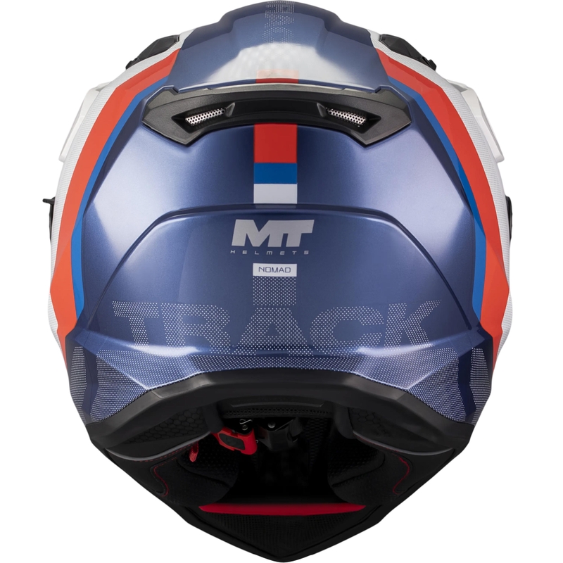 Enduro motorcykelhjelm MT Track SV Nomad C0 blå-hvid-rød