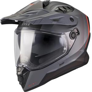 Enduro motorcykelhjelm MT Track SV Nomad B25 mat sort-grå-rød