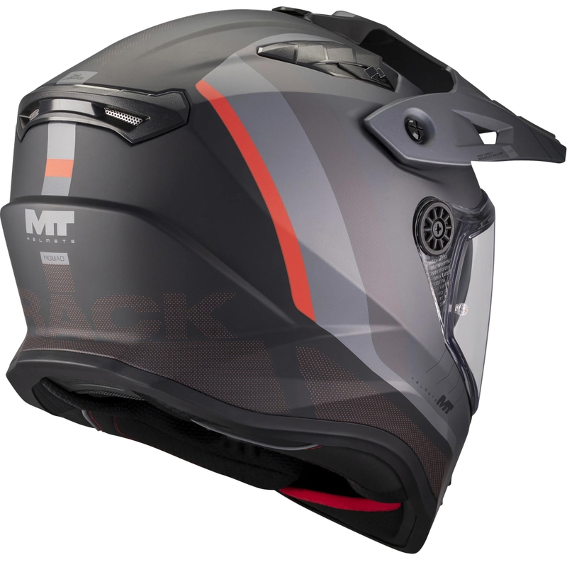 Enduro motorcykelhjelm MT Track SV Nomad B25 mat sort-grå-rød