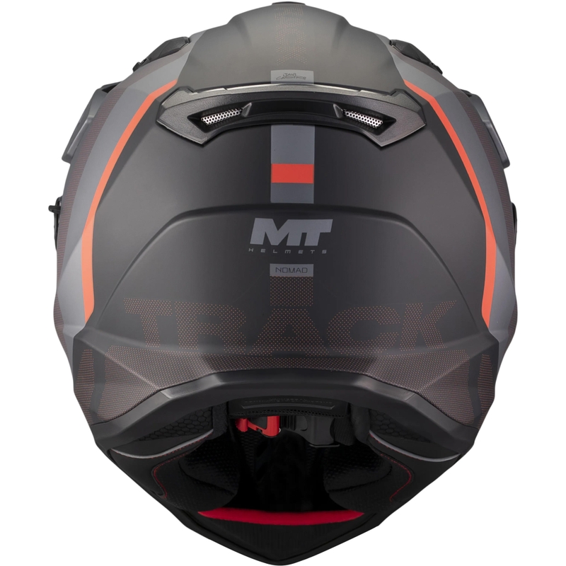 Enduro motorcykelhjelm MT Track SV Nomad B25 mat sort-grå-rød