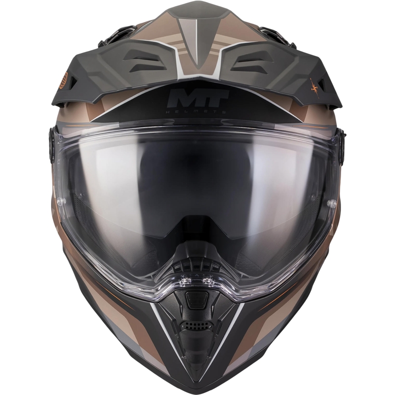 Enduro motorcykelhjelm MT Track SV Questor B9 mat sortbrun