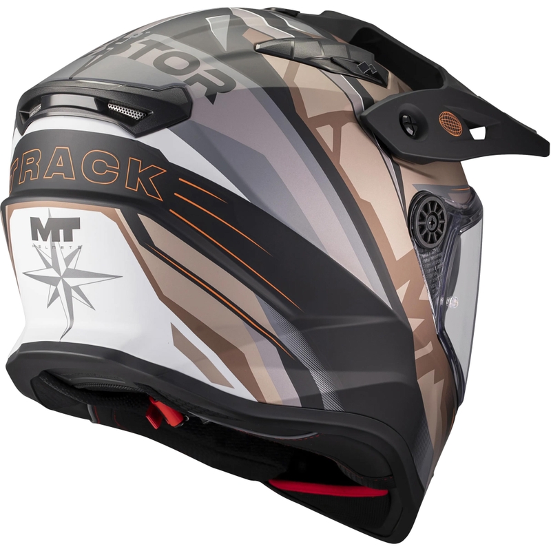 Enduro motorcykelhjelm MT Track SV Questor B9 mat sortbrun