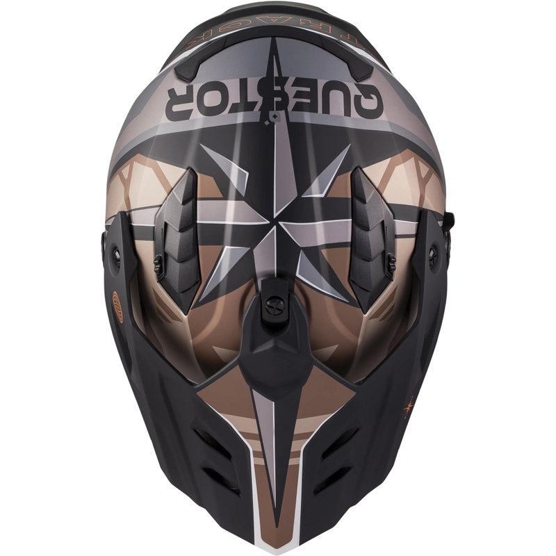 Enduro motorcykelhjelm MT Track SV Questor B9 mat sortbrun