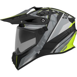 Enduro motorcykelhjelm MT Track SV Questor C23 mat grå-sort-fluo gul