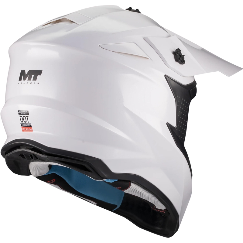 Motocross hjelm MT Falcon S Pure A0 hvid