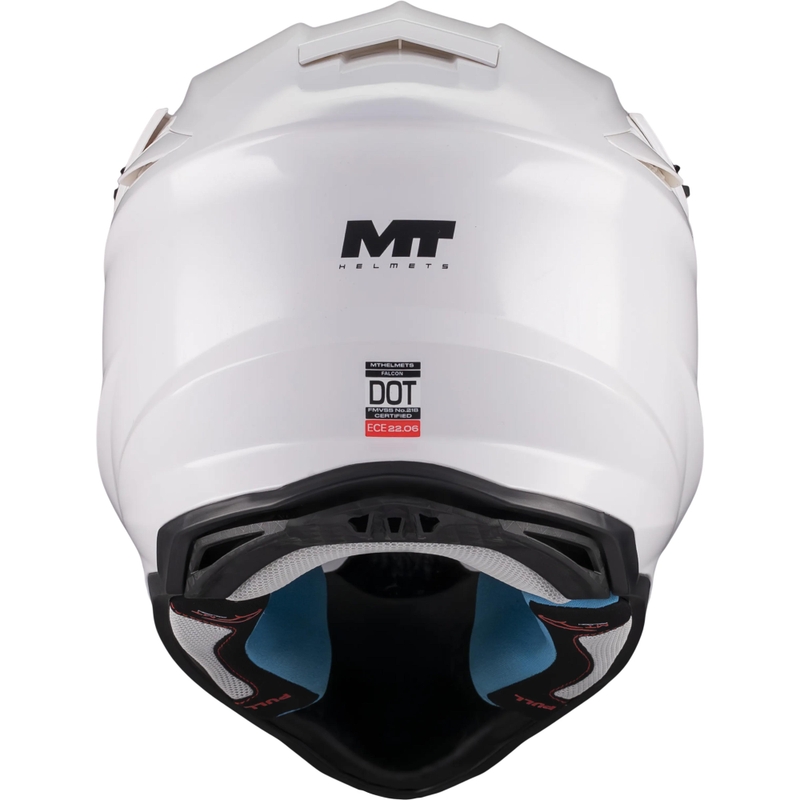 Motocross hjelm MT Falcon S Pure A0 hvid