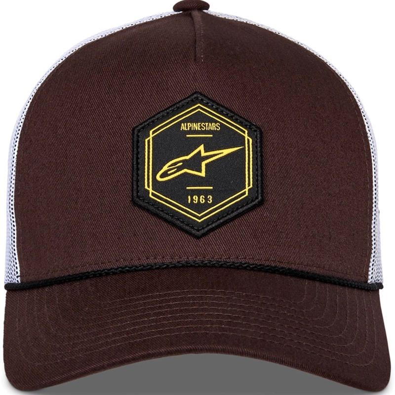 Alpinestars Hexeon Trucker Kasket, brun-hvid