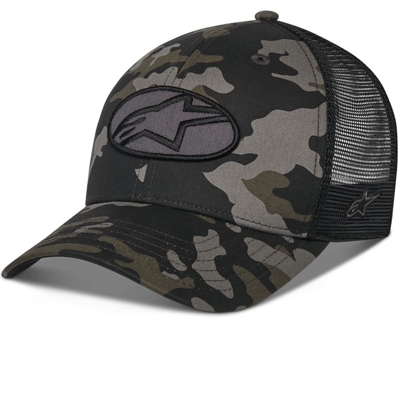 Alpinestars Oblique Camo Trucker Kasket sort-camo-sort