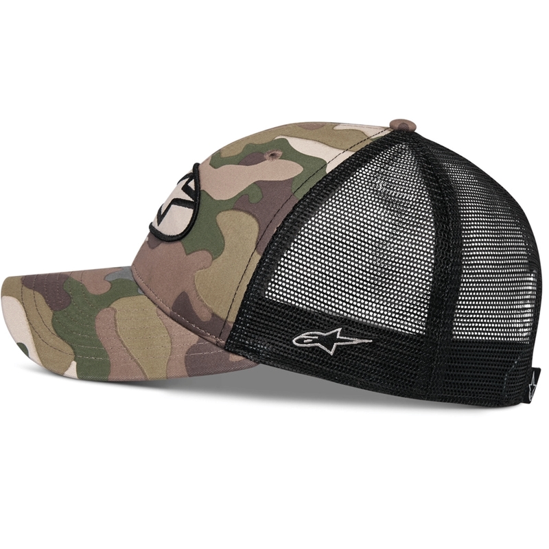 Alpinestars Oblique Camo Trucker Kasket, grøn-camo-sort
