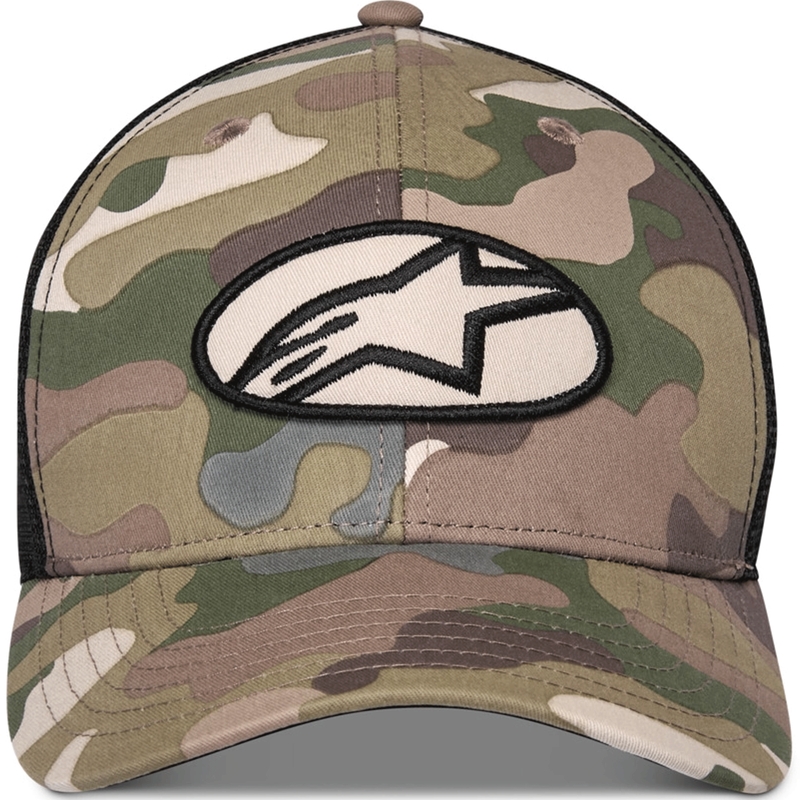 Alpinestars Oblique Camo Trucker Kasket, grøn-camo-sort