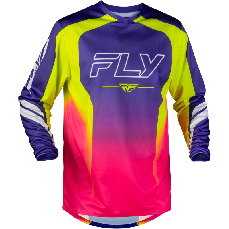 Motocross trøje FLY Racing F-16 Raze lilla-rød-gul