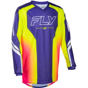 Motocrosstrøje FLY Racing F-16 Raze Børn, Lilla-Rød-Gul