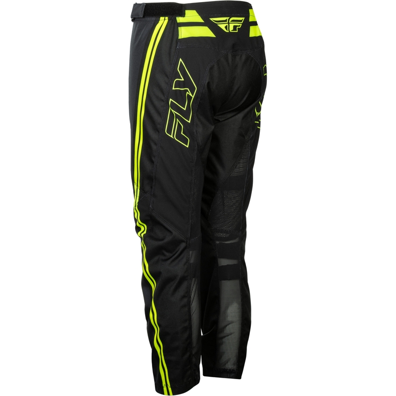 Børne motocrossbukser FLY Racing F-16 Raze sort-fluo gul