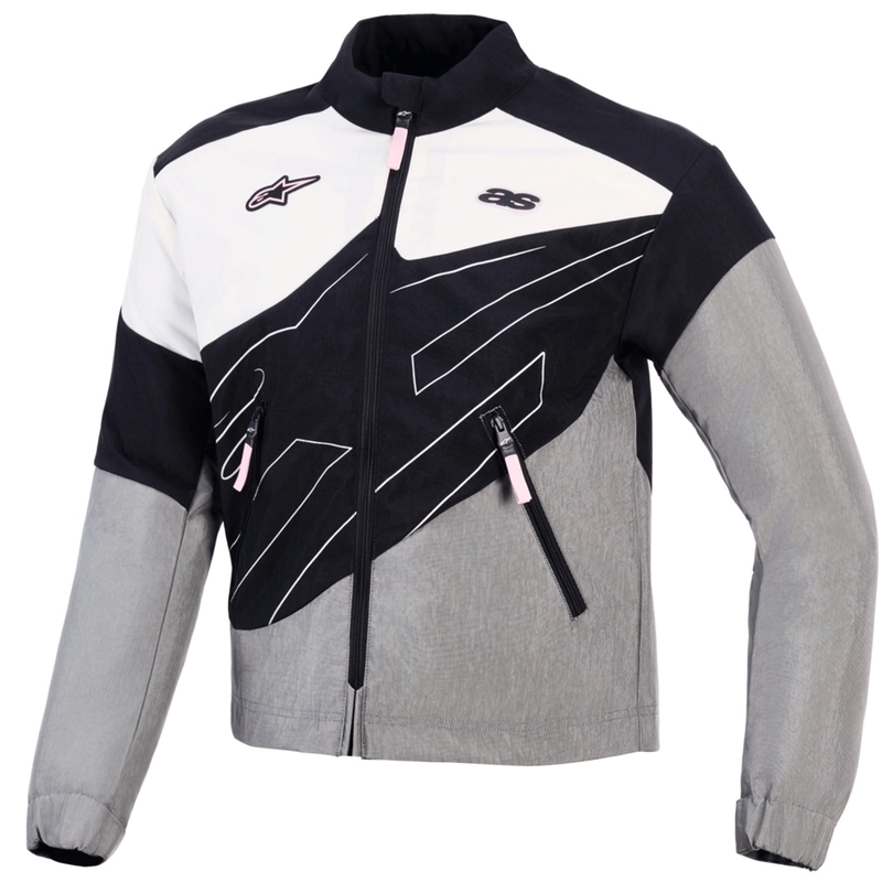 Alpinestars Stella Moshell dame motorcykeljakke sort-grå-hvid-pink