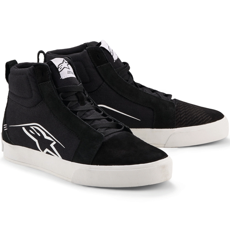 Alpinestars Ride-63 Canvas Motorcykelstøvler, Sort/Hvid