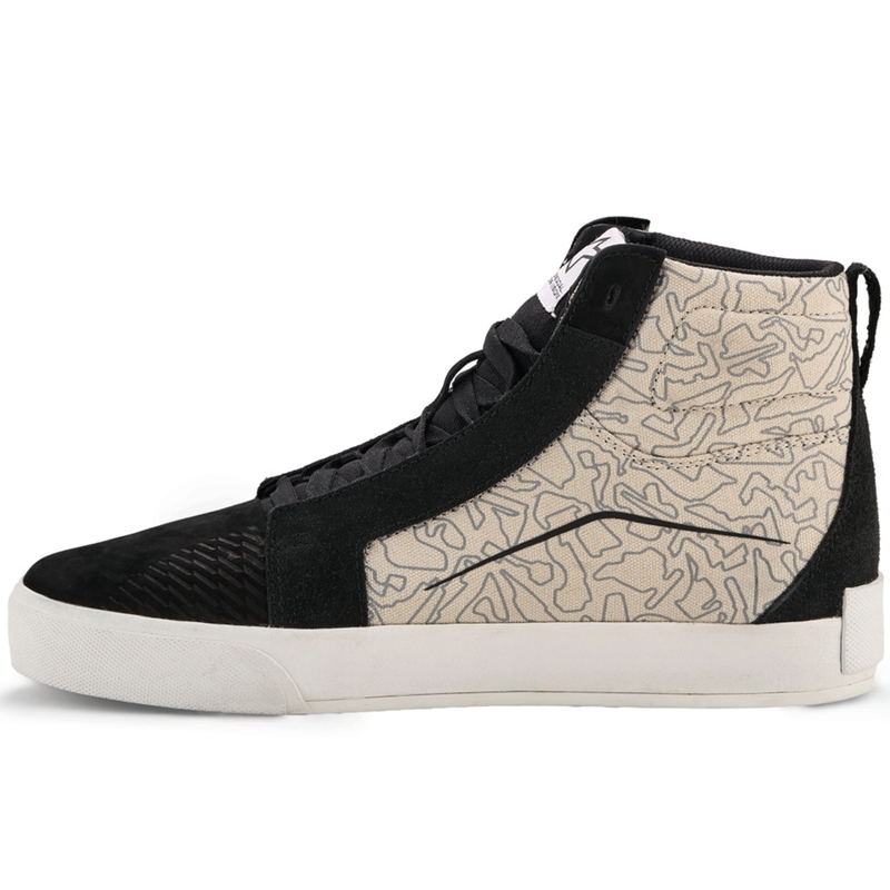 Alpinestars Ride-63 Canvas Motorcykelstøvler Sort/Lysegrå/Hvid