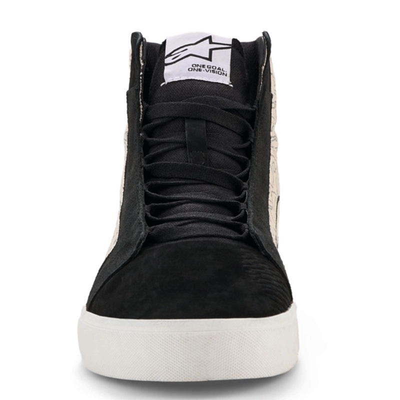 Alpinestars Ride-63 Canvas Motorcykelstøvler Sort/Lysegrå/Hvid