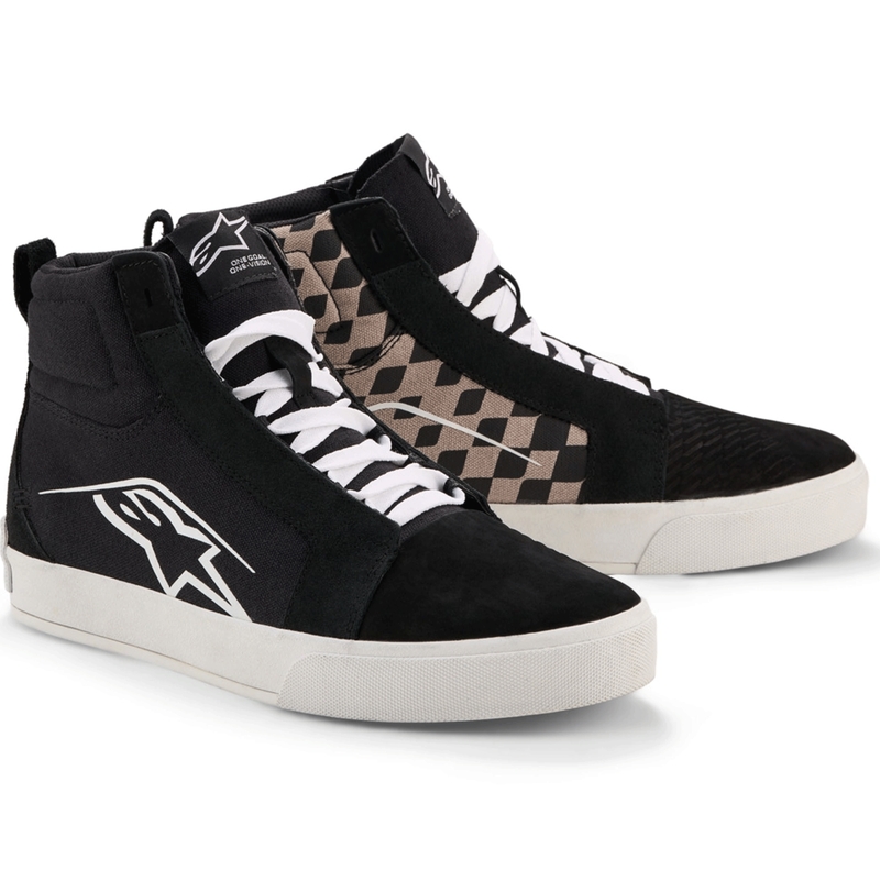 Alpinestars Ride-63 Canvas Motorcykelstøvler Sort/Lysegrå