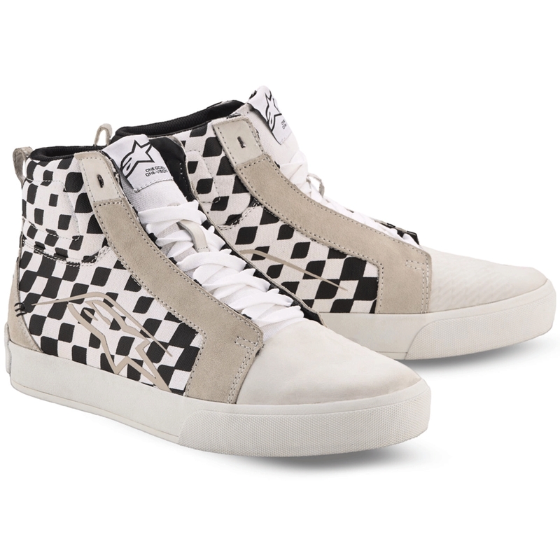 Motorcykelstøvler Alpinestars Ride-63 Canvas, Sort-Beige-Hvid