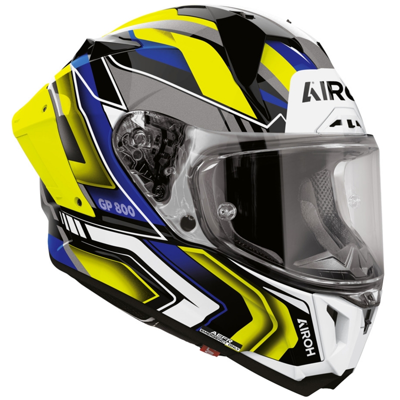 Airoh GP 800 Volt fullface motorcykelhjelm mat gul