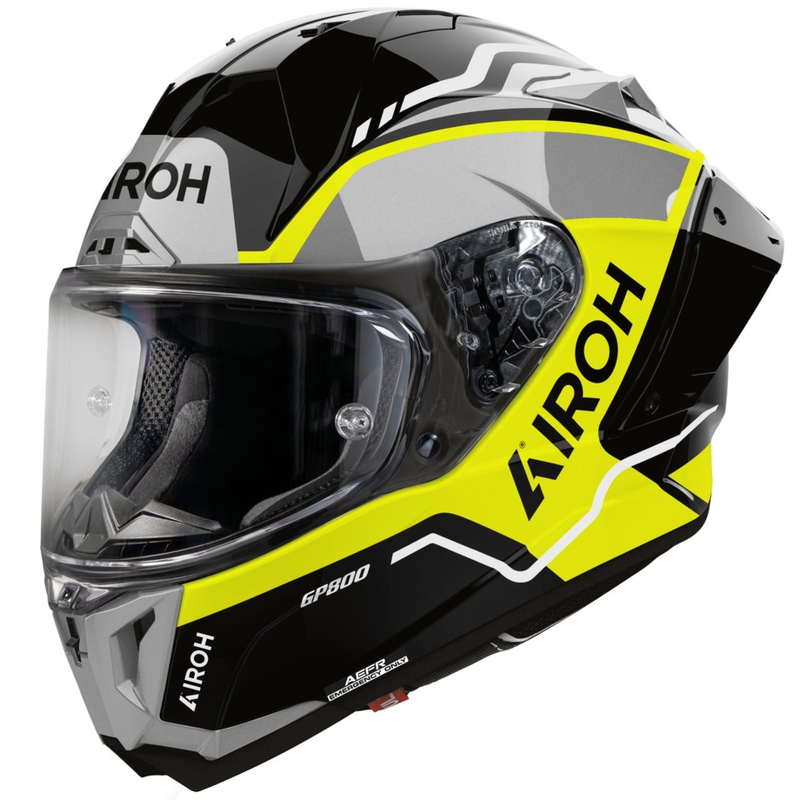 Airoh GP 800 Lane full face motorcykelhjelm, fluo gul