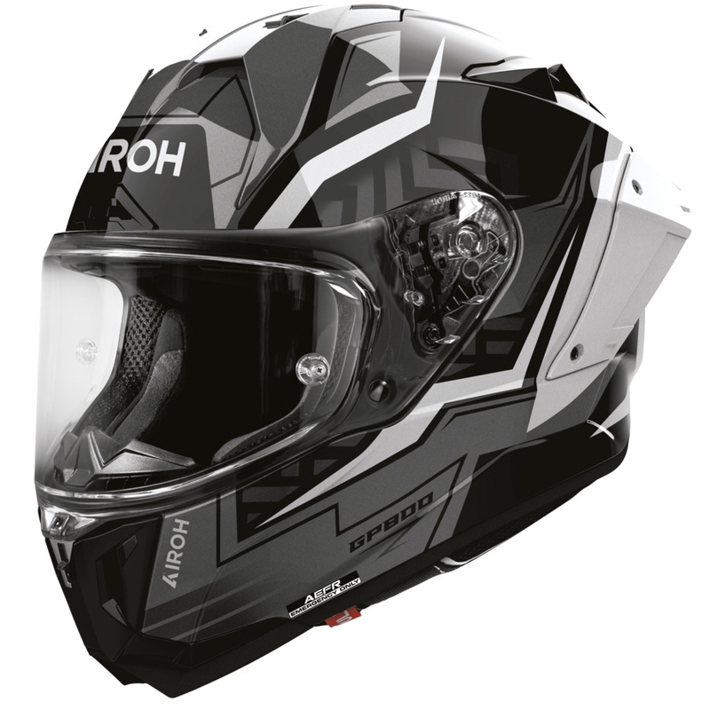 Airoh GP 800 Victory fullface motorcykelhjelm sølv