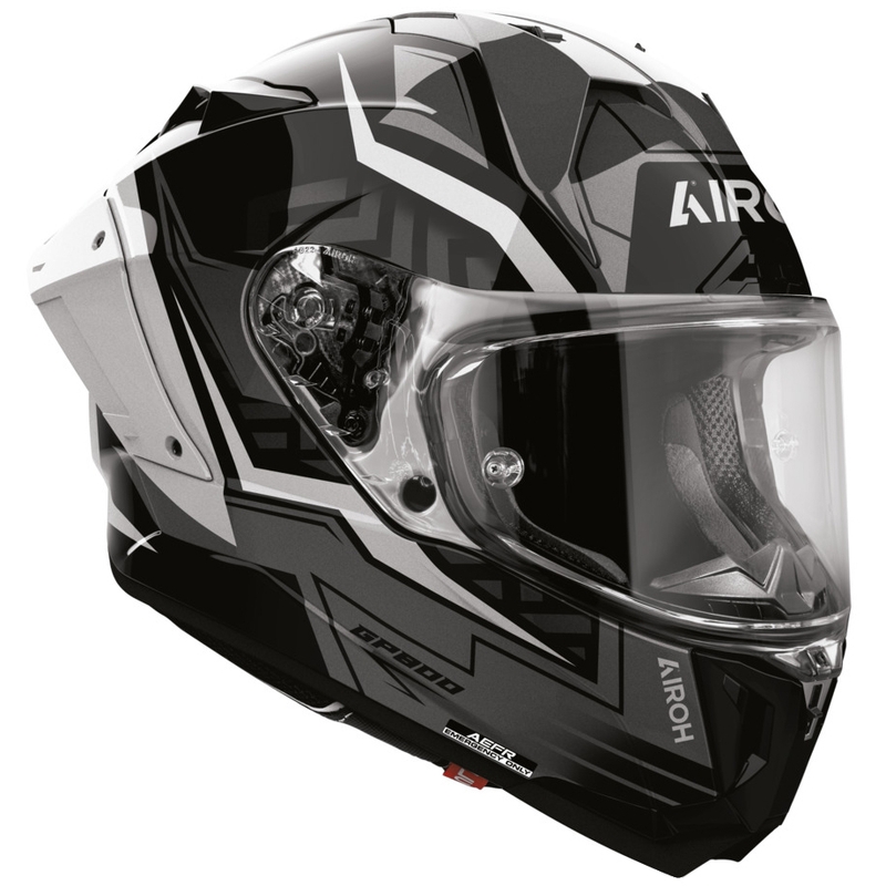 Airoh GP 800 Victory fullface motorcykelhjelm sølv