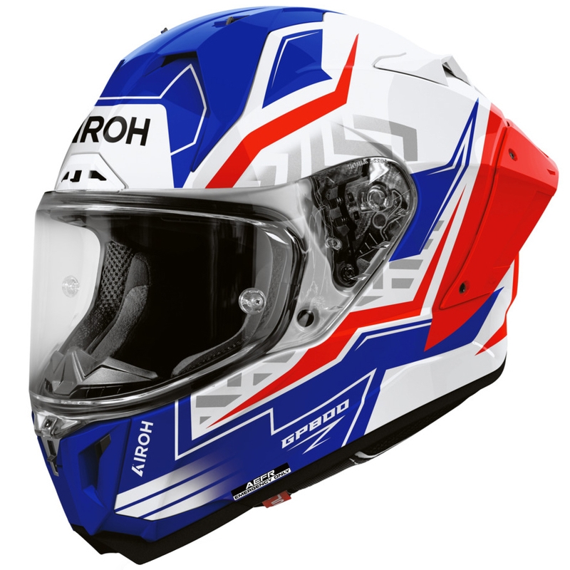 Airoh GP 800 Victory fullface motorcykelhjelm blå-rød