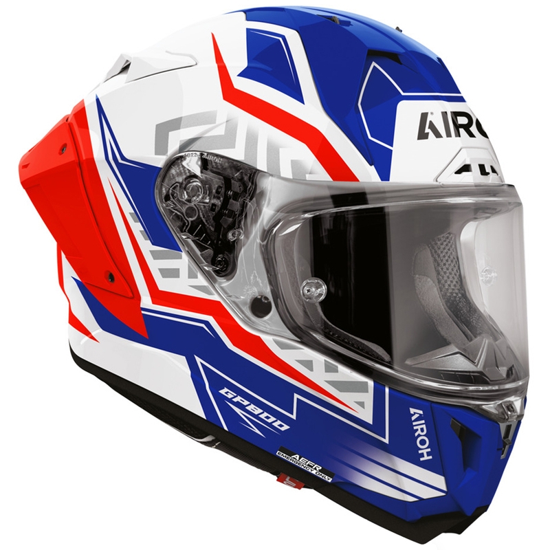 Airoh GP 800 Victory fullface motorcykelhjelm blå-rød
