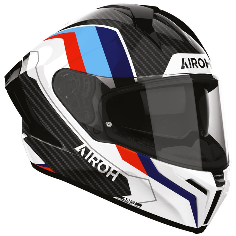 Airoh Matryx Carbon Rank integralhjelm sort-hvid-blå