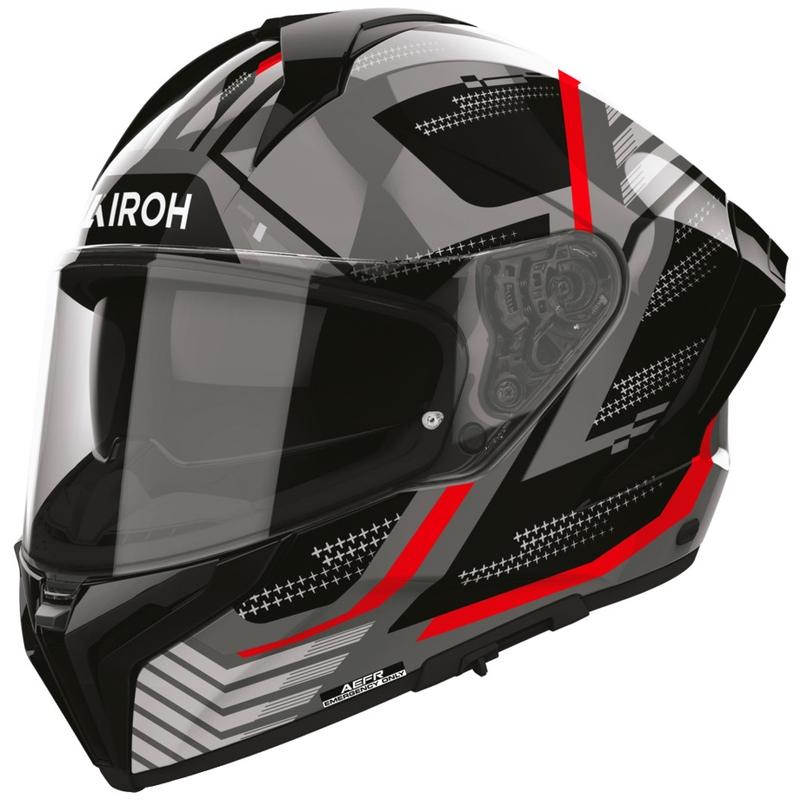 Airoh Matryx Starburst fullface motorcykelhjelm sort-rød