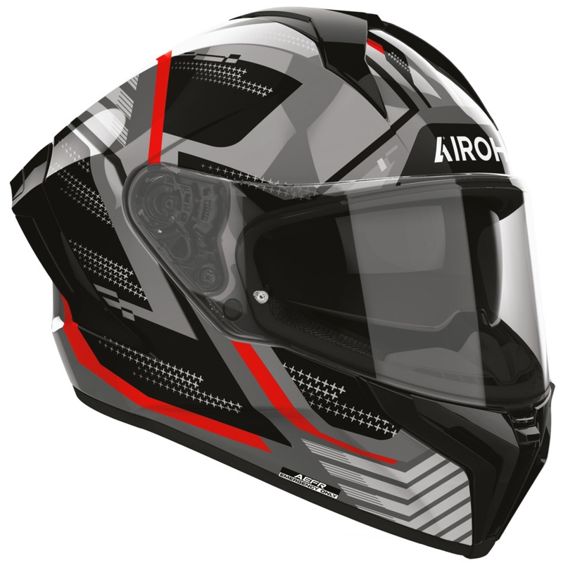 Airoh Matryx Starburst fullface motorcykelhjelm sort-rød