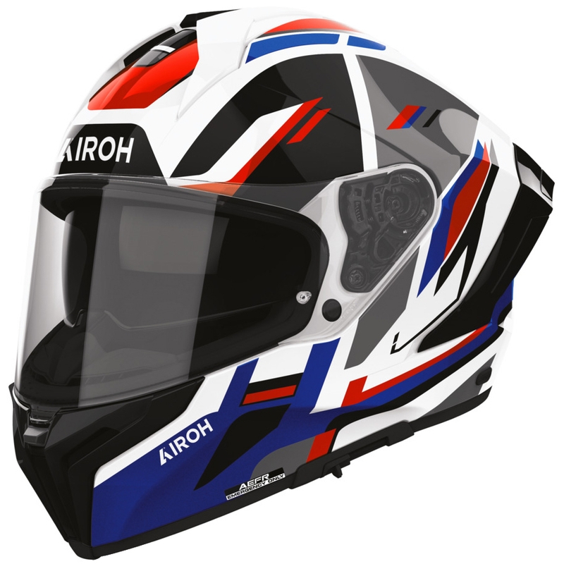 Airoh Matryx Sentry fullface motorcykelhjelm rød-blå