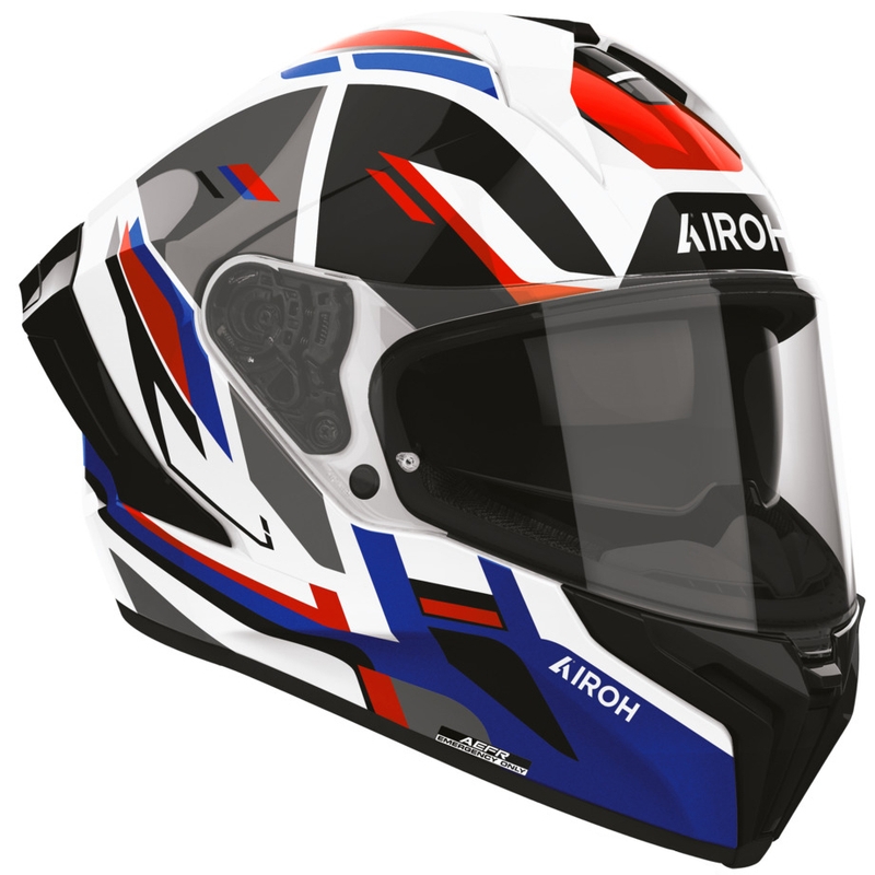 Airoh Matryx Sentry fullface motorcykelhjelm rød-blå