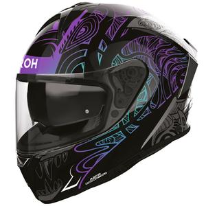 Airoh Spark 2 Silk fullface motorcykelhjelm sort-lilla