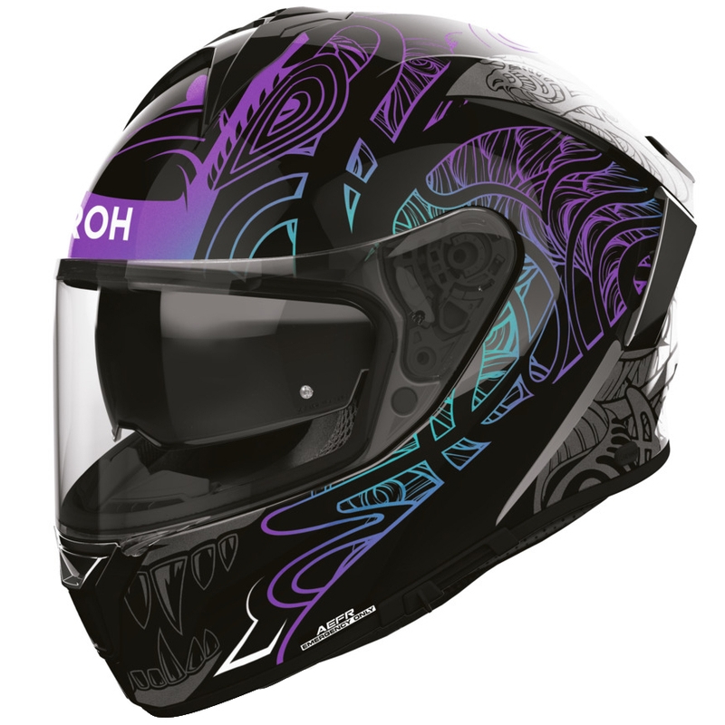Airoh Spark 2 Silk fullface motorcykelhjelm sort-lilla