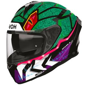 Airoh Spark 2 Rex fullface motorcykelhjelm sort-grøn-lilla